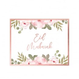 Eid Mubarak Servis Altlıkları Pembe Altın