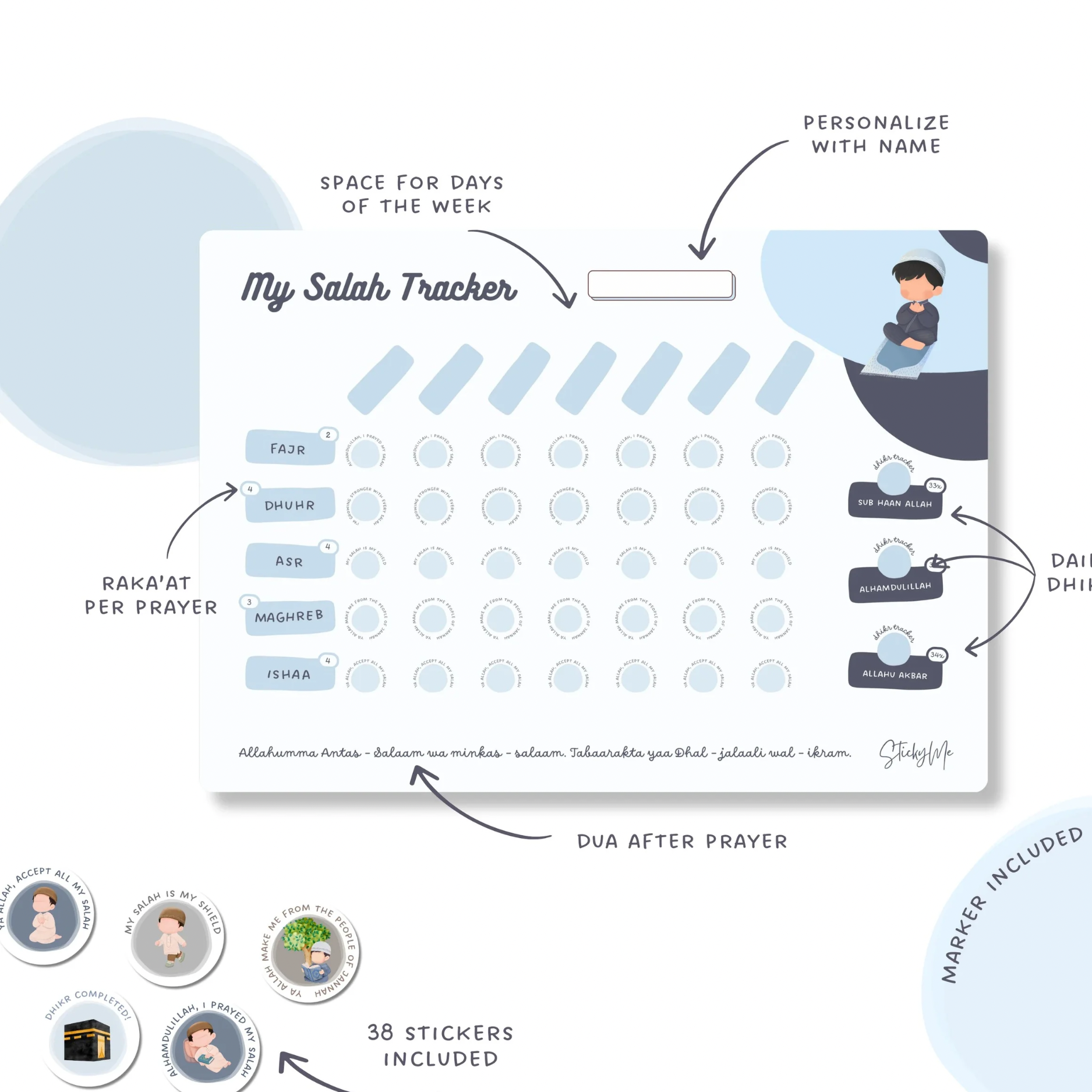 Salah Tracker Blauw Salah Tracker Blauw