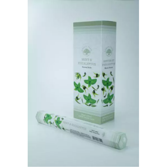 Green Tree Mint & Eucalyptus Wierookstokjes 20 stuks - Afbeelding 1